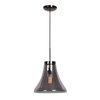 Access Lighting Simplicite, Pendant, Black Chrome Finish, Smoke Glass 63990-BCH/SMK